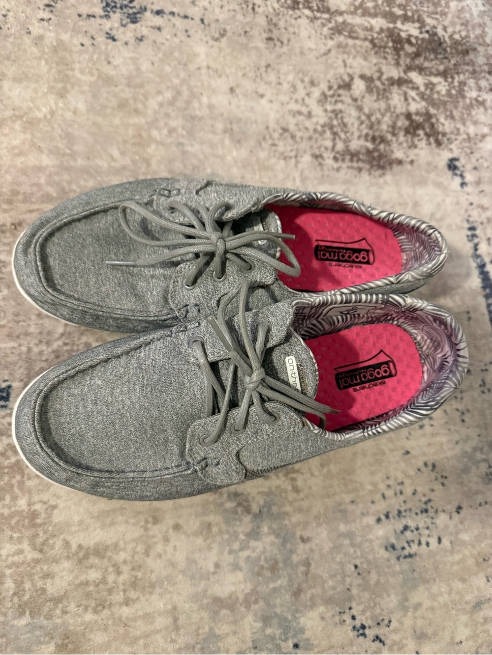 Skechers Women's Gray Sneakers with Pink Insole